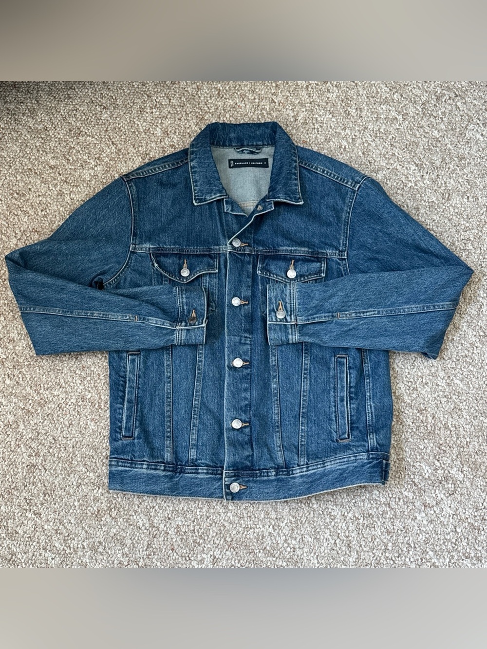 Everlane Men’s Blue Denim Trucker Jacket Size M